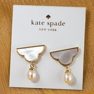 Kate Spade Into the Sky Mother of Pearl Cloud Drop Earrings (with GIFT BAG)